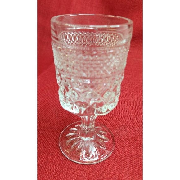 Vintage Wexford by Anchor Hocking Diamond Point Claret Goblet Wine Juice Glass - Picture 1 of 8